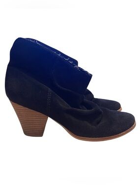 Splendid Suede Ankle Boot with Stacked Heel